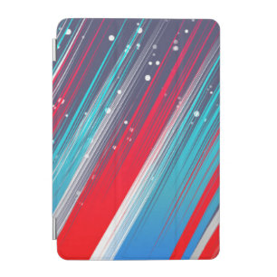Cool Abstract Red White Blue Brush Strokes iPad Mini Cover