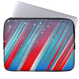 Cool Abstract Red White Blue Brush Strokes Laptop Sleeve