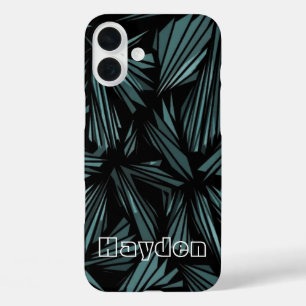 Cool Abstract Shattered Glass Personalised iPhone 16 Plus Case