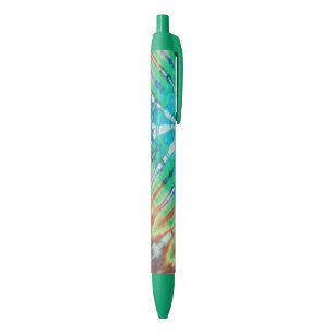 Cool Abstract Teal Green Brown Beach Batik Tie Dye Pen