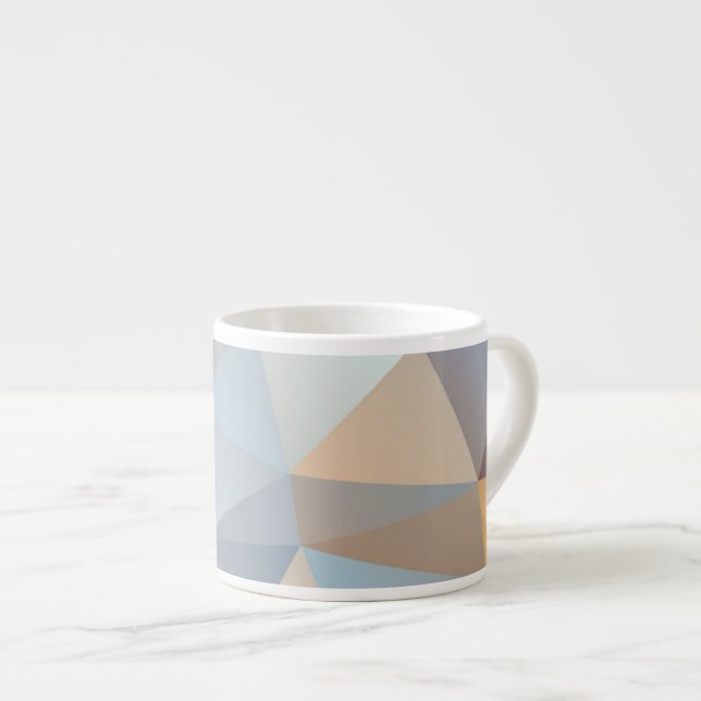 Cool Abstract Triangle Pattern Espresso Cup (Front Right)