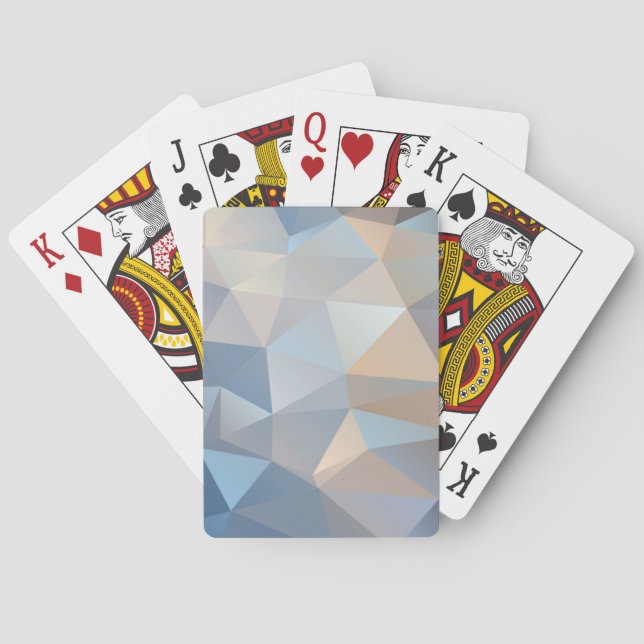 Cool Abstract Triangle Pattern Poker Cards (Back)