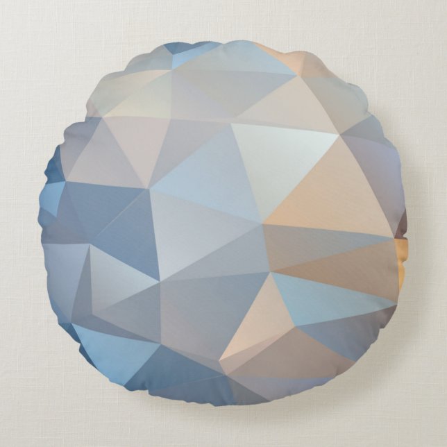 Cool Abstract Triangle Pattern Round Pillow (Front)
