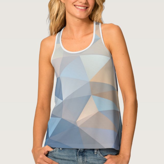 Cool Abstract Triangle Pattern Tank Top (Front)