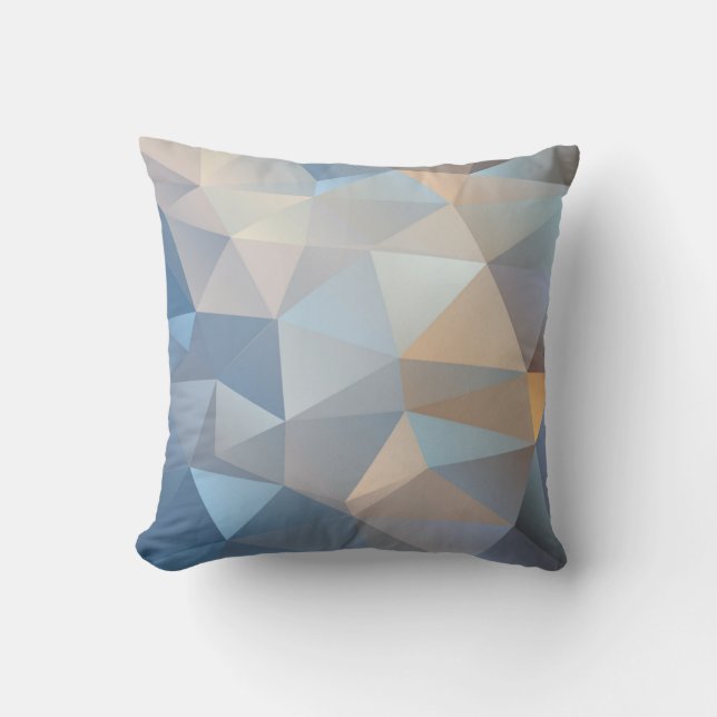 Cool Abstract Triangle Pattern Throw Pillow (Front)