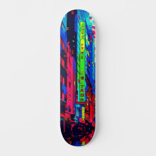 Cool Abstract Urban City Scape Street Art Inspired Skateboard