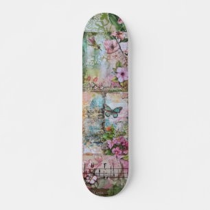 Cool Abstract Vintage Floral Art Skateboard