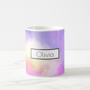 Cool Abstract Watercolor Cosmic Space Design Coffee Mug