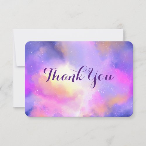 Cool Abstract Watercolor Space Design Thank You
