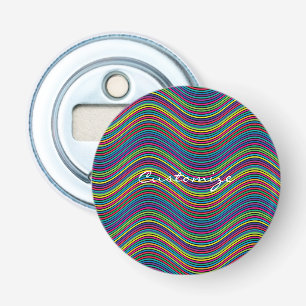 Cool Abstract Wavy line art Thunder_Cove Bottle Opener