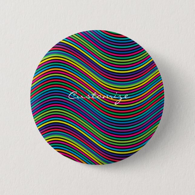 Cool Abstract Wavy line art Thunder_Cove Button (Front)