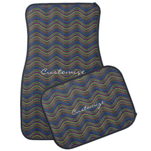 Cool Abstract Wavy line art Thunder_Cove Car Floor Mat