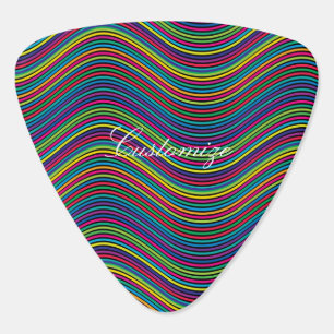 Cool Abstract Wavy line art Thunder_Cove Guitar Pick