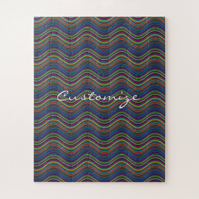 Cool Abstract Wavy line art Thunder_Cove Jigsaw Puzzle (Vertical)
