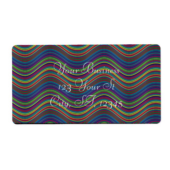 Cool Abstract Wavy line art Thunder_Cove Label (Front)