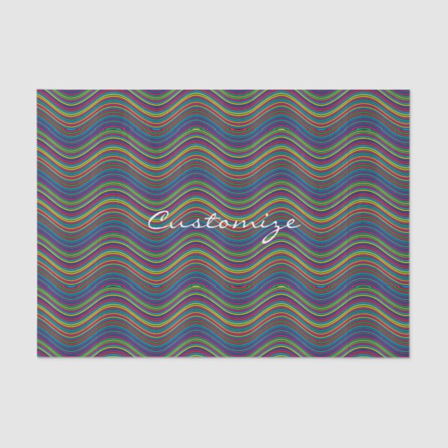 Cool Abstract Wavy line art Thunder_Cove Tissue Paper (Front)