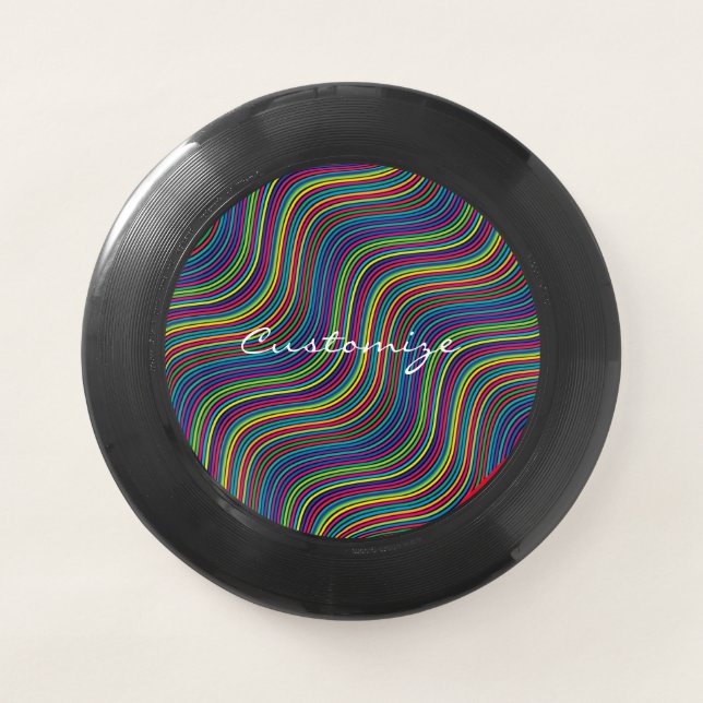 Cool Abstract Wavy line art Thunder_Cove Wham-O Frisbee (Front)