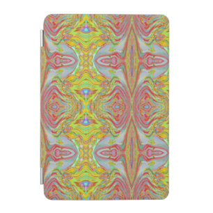Cool Abstract Yellow and Red Groovy Retro iPad Mini Cover