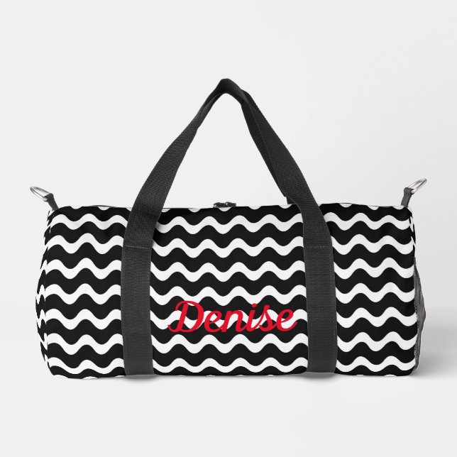 Cool Abstrct Wave  Duffle Bag (Front)