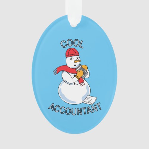 Cool Accountant Snowman Ceramic Ornament