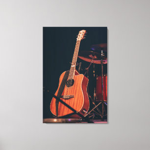 Cool Acoustic Guitar Canvas Print