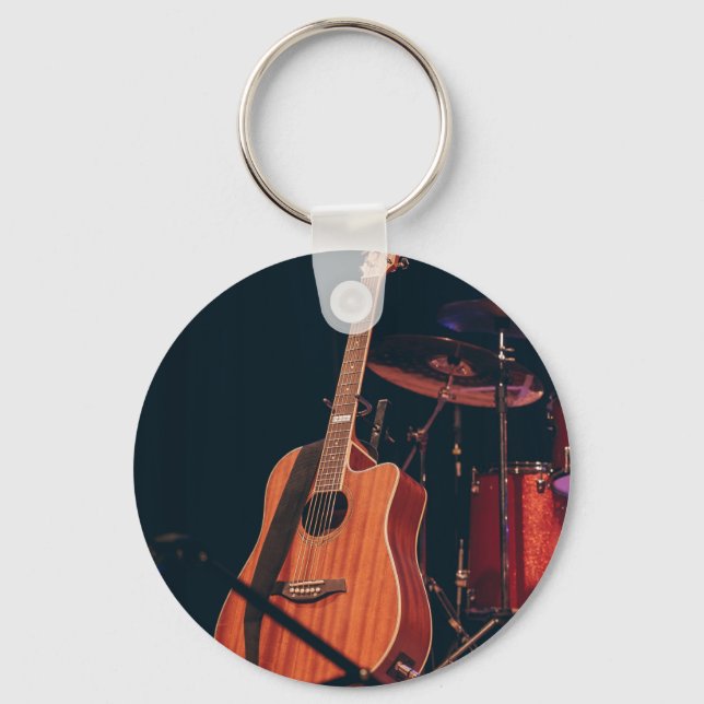 Cool Acoustic Guitar Keychain (Front)
