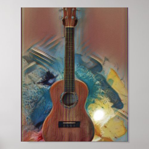 Cool Acoustic Guitar Poster