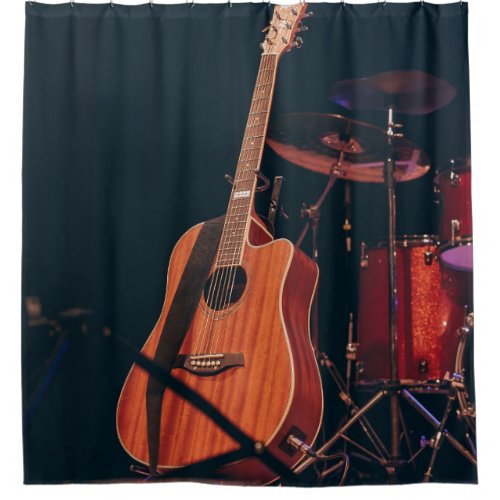 Cool Acoustic Guitar Shower Curtain