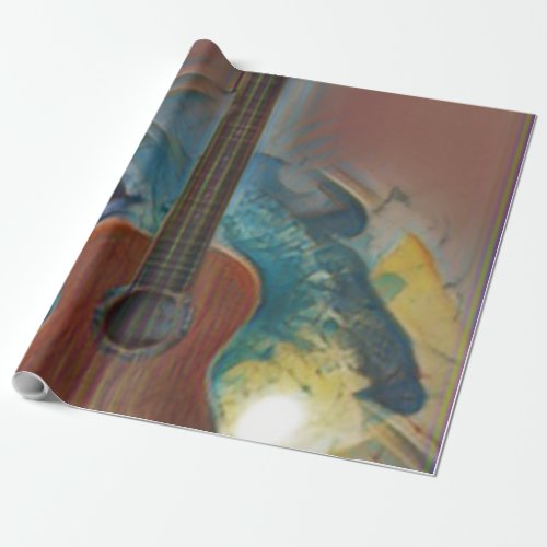 Cool Acoustic Guitar Wrapping Paper