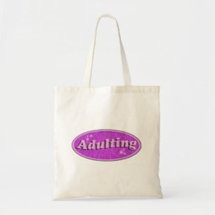 Cool Adulting Retro Decal Nostalgia Fun Tote Bag