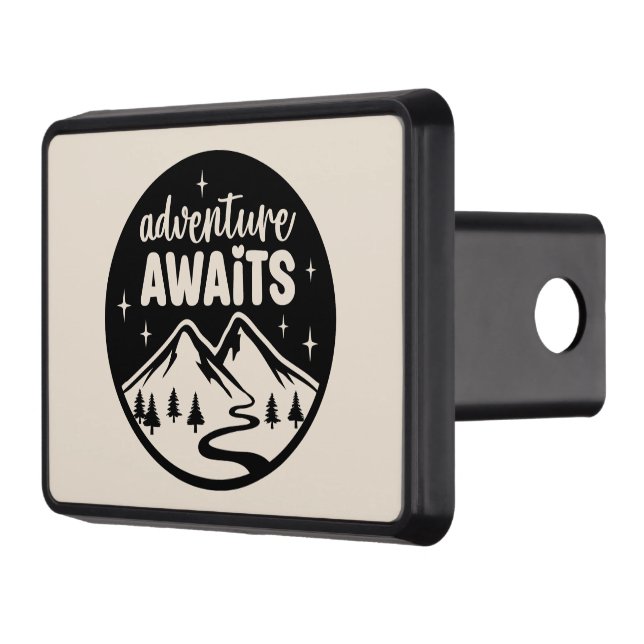 Cool adventure awaits word art hitch cover (Left)