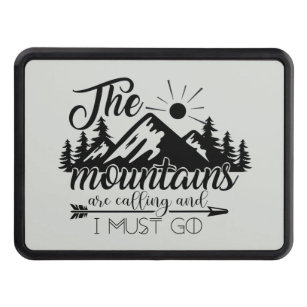 cool adventure lovers mountains word art hitch cover