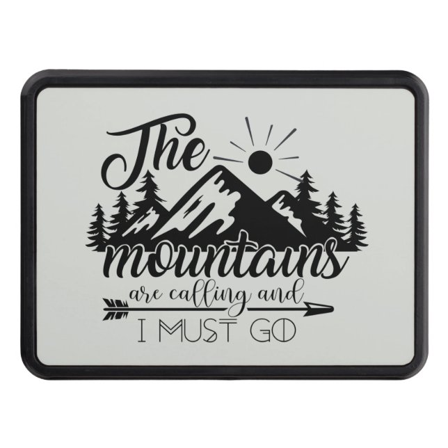 cool adventure lovers mountains word art hitch cover (Front)