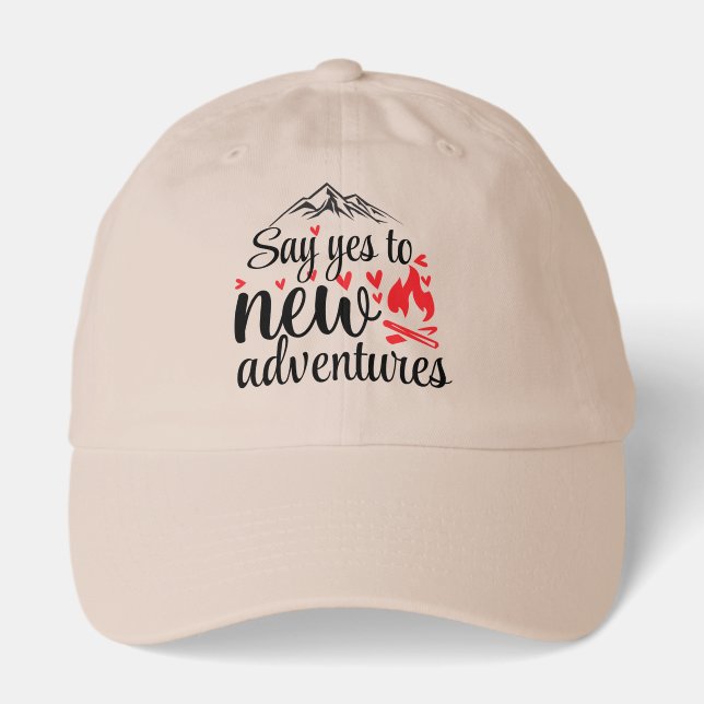 Cool adventure word art  hat (Front)