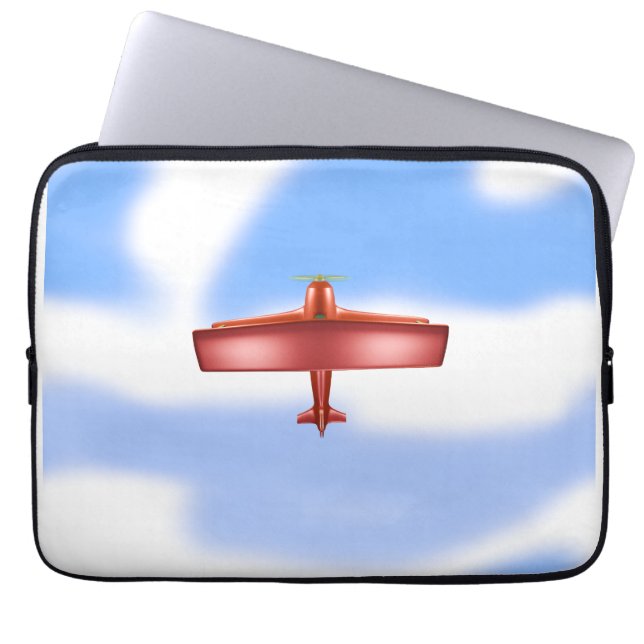 Cool Adventurous Flying Red Plane Electronics Bag (Front)
