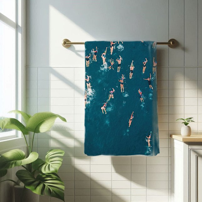 Cool Aerial Photo of Swimmers  Bath Towel (Creator Uploaded)