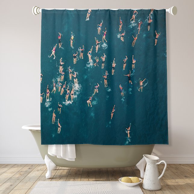 Cool Aerial Photo of Swimmers  Shower Curtain (Creator Uploaded)