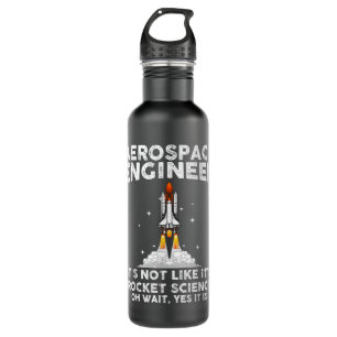 Cool Aerospace Engineer For Men Women Rocket Scien Stainless Steel Water Bottle