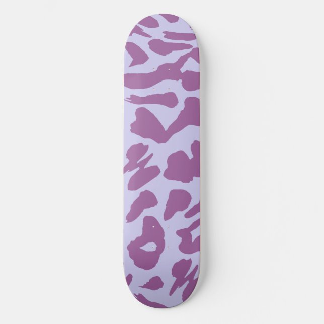 Cool Aesthetic Pink White Skateboard (Front)