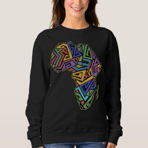 Cool Africa Map African Africans Geography  World  Sweatshirt
