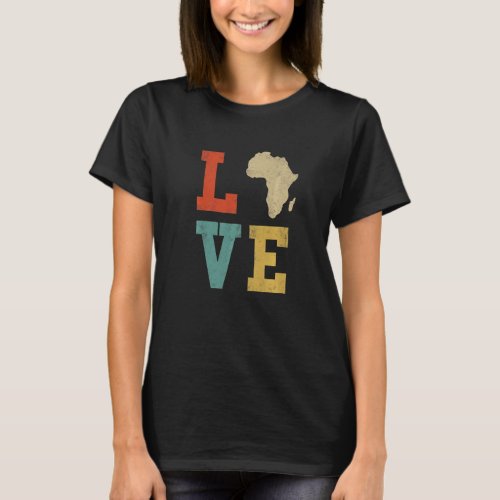 Cool Africa Map For Men Women Traditional Africa K T_Shirt