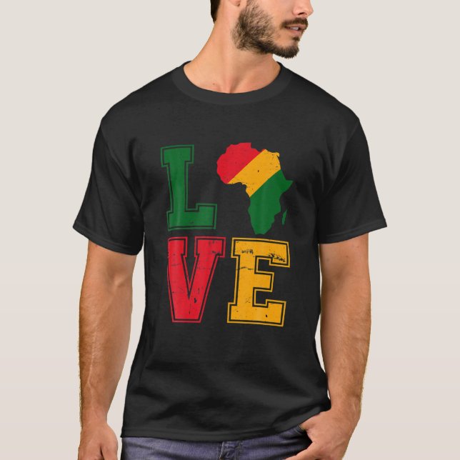 Cool Africa Map For Men Women Traditional Love Afr T-Shirt (Front)