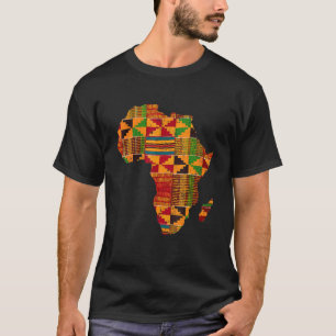 Cool Africa Map Kente Cloth For Men Women Africa T-Shirt