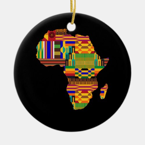 Cool Africa Map Kente Cloth For Wo African Lover Ceramic Ornament