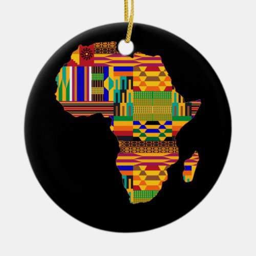 Cool Africa Map Kente Cloth For Wo African Lover Ceramic Ornament