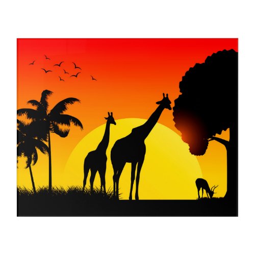 cool African animal lovers Acrylic Print 