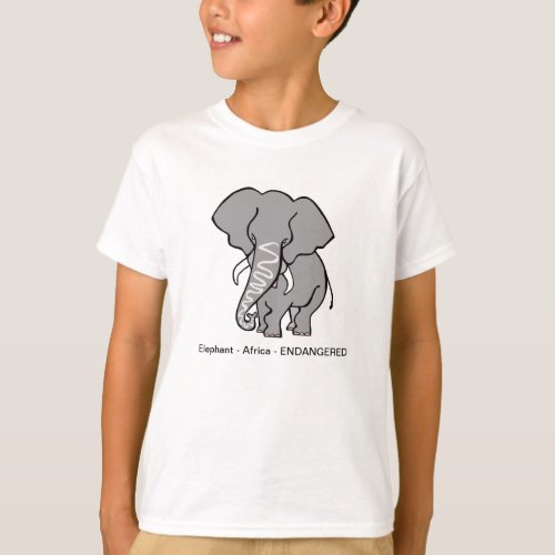 Cool  _ African ELEPHANT _Endangered animal _ T_Shirt