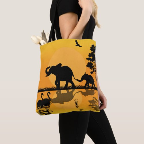 cool African elephant lovers Tote Bag