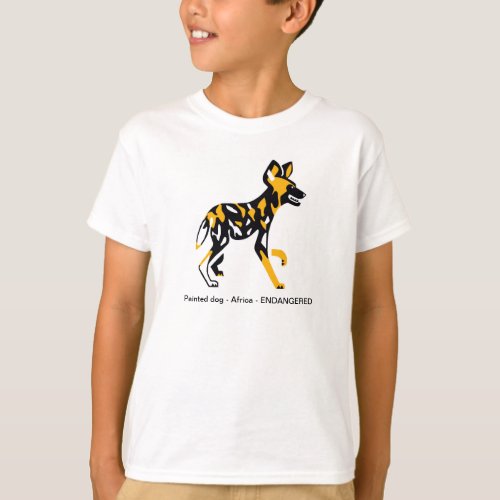 Cool African wild dog_ _Painted dog _ Boys T_Shirt