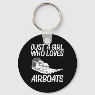 Cool Airboat Gift For Girls Mom Airboat Racing Air Keychain